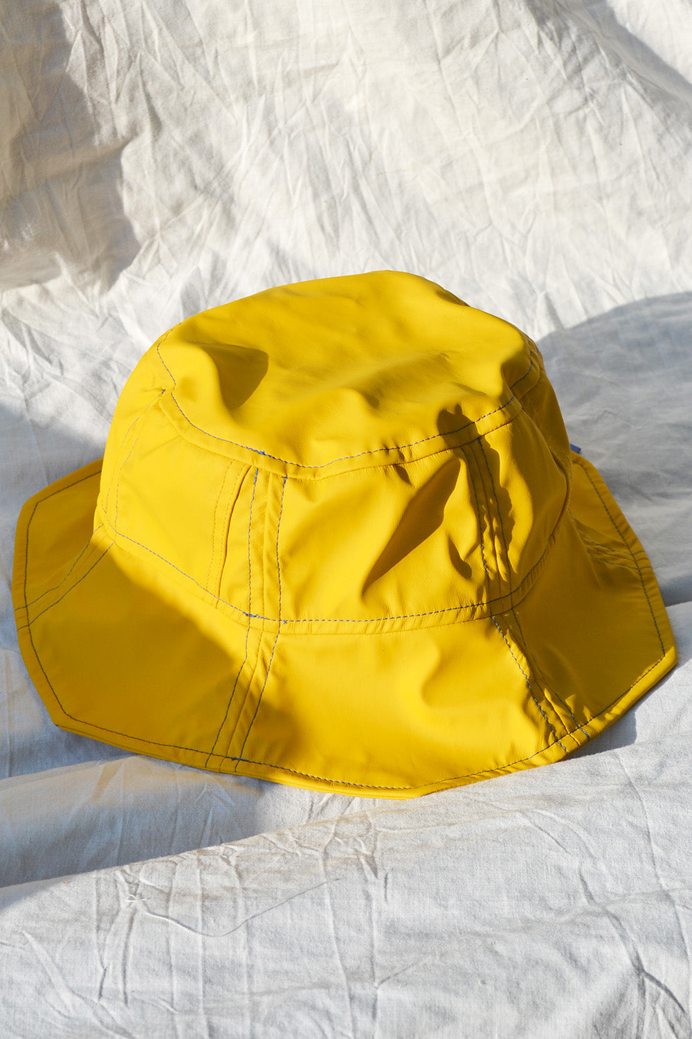 RTS LIMITED Upcycled Yellow Raincoat Hexy Hat 58cm