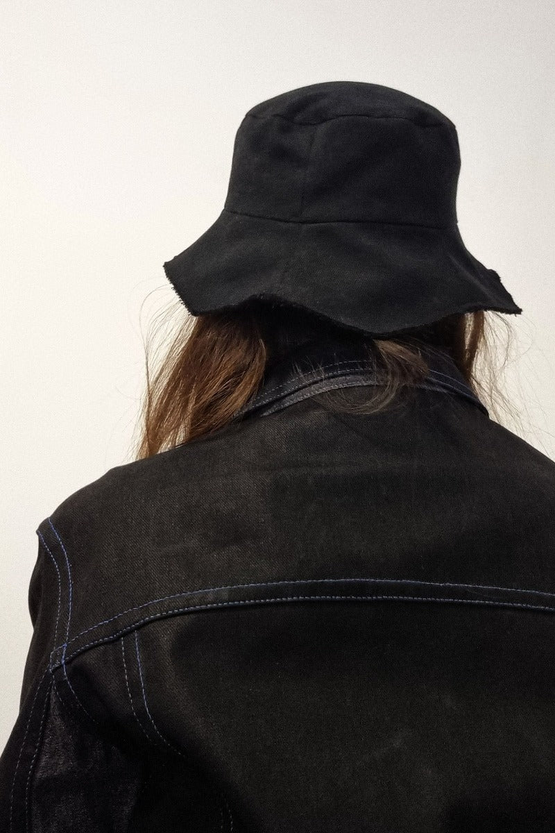 All Black Hexy Bucket Hat – 1800 Gallons